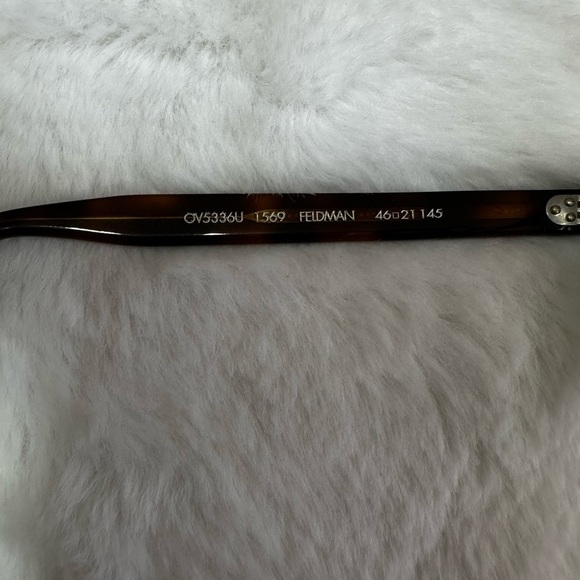 Oliver Peoples navy and brown Round optical glasses